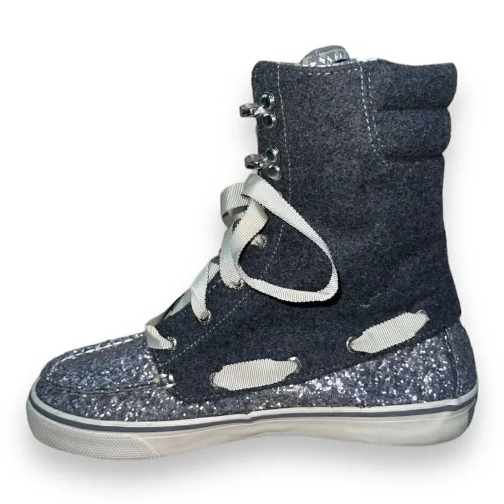 Sperry Top-Sider‎ Acklins Charcoal/Silver Glitter 9302084 Women's 7.5